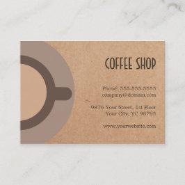 Einzigartiges Coffee Icon Pappe Back Coffee Shop 4 Visitenkarte