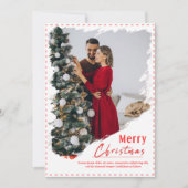 Einzigartiges Couple Foto Frohe Weihnachten (Vorderseite)