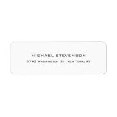 Einzigartiges Creative Trendy White Return Address (Vorne)