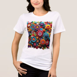 Einzigartiges Crochet Artwork Tri-Blend Shirt