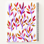 Einzigartiges CustomSketchbook Wasserfarbenfloral- Notizblock (Rückseite)