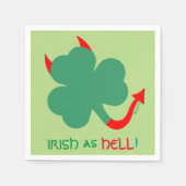 Einzigartiges Dancing Kleeblatt Irische Jig Tanz Serviette (Vorderseite)