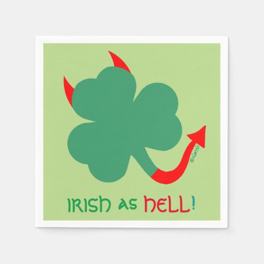 Einzigartiges Dancing Kleeblatt Irische Jig Tanz Serviette (Vorderseite)