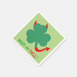 Einzigartiges Dancing Kleeblatt Irische Jig Tanz Serviette