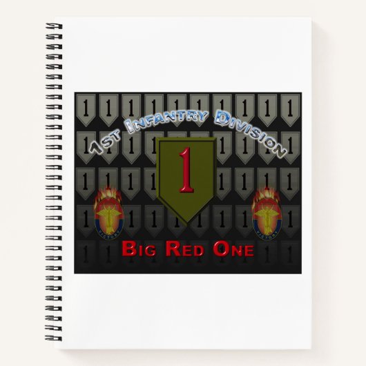 Einzigartiges Design 1. Infanterie-Division-Gesche Notizblock (Vorderseite)
