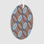 Einzigartiges Design aus Rost, Aquamarin, hellblau Ornament (Vorderseite)