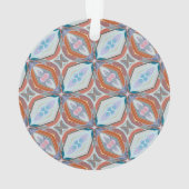 Einzigartiges Design aus Rost, Aquamarin, hellblau Ornament (Rückseite)