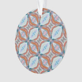 Einzigartiges Design aus Rost, Aquamarin, hellblau Ornament (Vorderseite)
