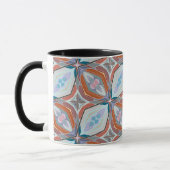 Einzigartiges Design aus Rost, Aquamarin, hellblau Tasse (Links)