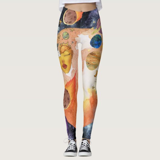 Einzigartiges Design des Universums l Moderner Wel Leggings (Vorderseite)