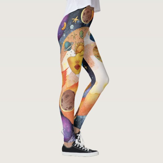 Einzigartiges Design des Universums l Moderner Wel Leggings (Rechts)