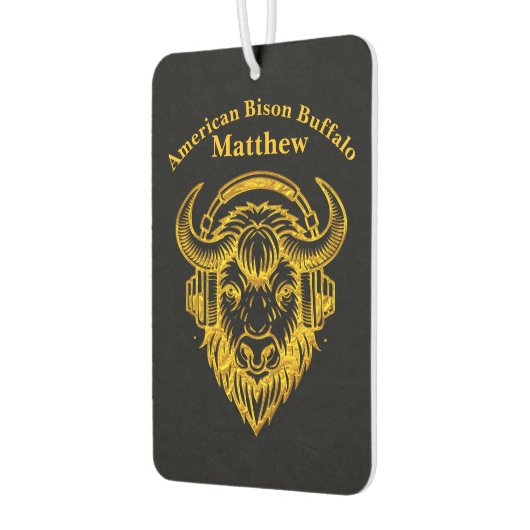 Einzigartiges Design eines Bison Wearing-Kopfhörer Autolufterfrischer (Links)