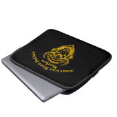 Einzigartiges Design eines Bison Wearing-Kopfhörer Laptopschutzhülle (Vorne Knopf)