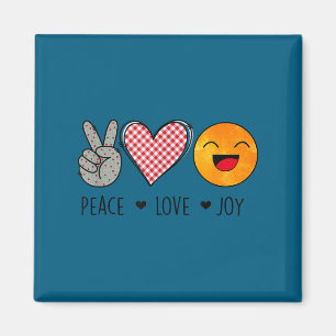Einzigartiges Design Frieden Liebe Freude Glück Mo Magnet