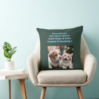 Einzigartiges Design für Puppy & Cat Freundschaft  Kissen