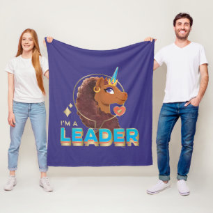 Einzigartiges Design "I m a Leader" Fleecedecke