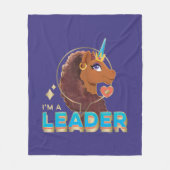 Einzigartiges Design "I m a Leader" Fleecedecke (Vorderseite)