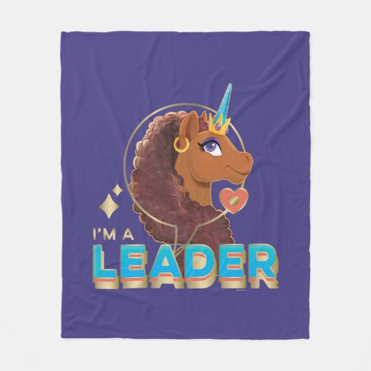 Einzigartiges Design "I m a Leader" Fleecedecke (Vorderseite)