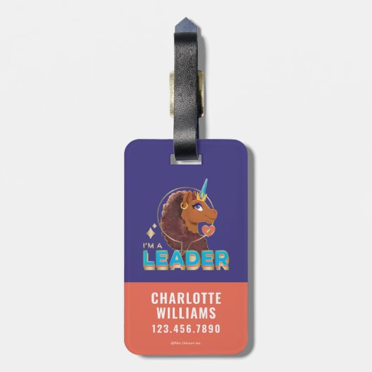 Einzigartiges Design "I m a Leader" Gepäckanhänger (Rückseite vertikal)