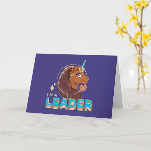 Einzigartiges Design "I m a Leader" Karte (Gelbe Blume)