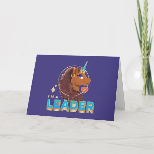 Einzigartiges Design "I m a Leader" Karte (Vorderseite)
