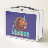 Einzigartiges Design "I m a Leader" Metall Brotdose (Vorderseite)