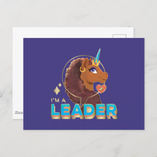 Einzigartiges Design "I m a Leader" Postkarte