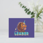 Einzigartiges Design "I m a Leader" Postkarte (Stehend Vorderseite)