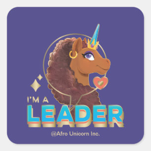 Einzigartiges Design "I m a Leader" Quadratischer Aufkleber