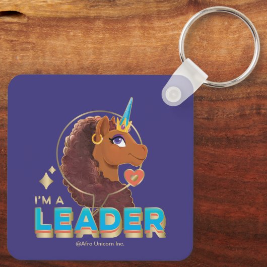 Einzigartiges Design "I m a Leader" Schlüsselanhänger (Rückseite)