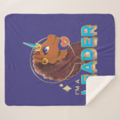 Einzigartiges Design "I m a Leader" Sherpadecke (Vorderseite (Horizontal))