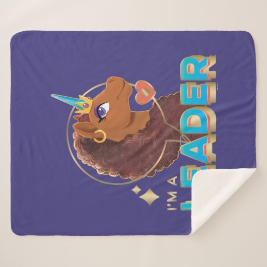 Einzigartiges Design "I m a Leader" Sherpadecke (Vorderseite (Horizontal))