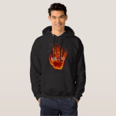 Einzigartiges Design mit der Hand EST 1925 schwarz Hoodie (Vorne ganz)