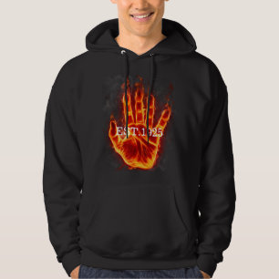 Einzigartiges Design mit der Hand EST 1925 schwarz Hoodie