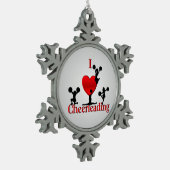 Einzigartiges Design Schneeflocken Zinn-Ornament (Links)