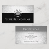 Einzigartiges Design Silver Ocean Black und Graufa Visitenkarte (Vorne/Hinten)