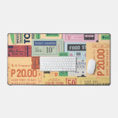Einzigartiges Design Vintag Alte Cenima Tickets Kl Schreibtischunterlage (Tastatur & Maus)