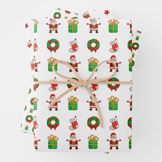 Einzigartiges Design, Weihnachtsdekorationen Weihn Geschenkpapier Set (Beispiel)