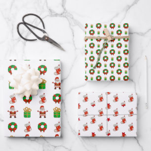 Einzigartiges Design, Weihnachtsdekorationen Weihn Geschenkpapier Set