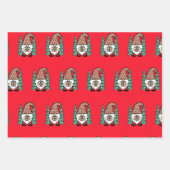 Einzigartiges Design | Weihnachtsgnomen - Geschenk Geschenkpapier Set (Vorderseite)