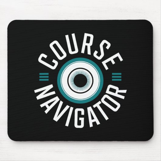 Einzigartiges Disc-Golf-Parcours-Navigator-Design  Mousepad (Vorne)