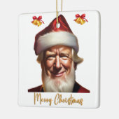 Einzigartiges Donald Trump-Weihnachtsschmuck Keramikornament (Links)