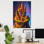 Einzigartiges Dorf Gingerbrot | Art der AI Poster (Heimbüro)