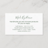 Einzigartiges Dreieck handgefertigte Seifenschrotb Visitenkarte (Rückseite)