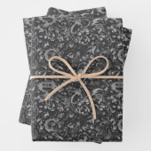 Einzigartiges dunkelgotisches neuronales Fraktal D Geschenkpapier Set (Beispiel)