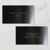 Einzigartiges Dunkelgrau Schlicht sauber Visitenkarte (Vorne/Hinten)