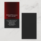 Einzigartiges Dunkelgrau, vertikal, Beruflich Visitenkarte (Vorne/Hinten)