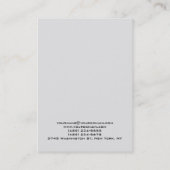 Einzigartiges, dunkelrotes, vertikales Monogramm Visitenkarte (Rückseite)