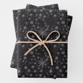 Einzigartiges dunkles Snowflake Fraktal & Neuron D Geschenkpapier Set (Beispiel)