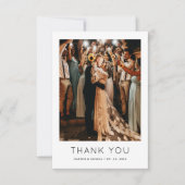 Einzigartiges Einfaches Foto QR-Hochzeitsstift Dankeskarte (Vorderseite)